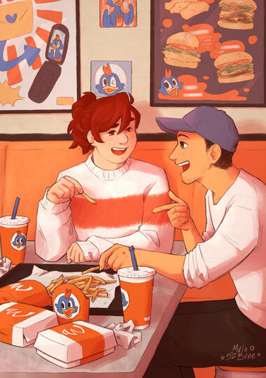 Untitled, 2025. Digital Illustration. Features characters from Atlus' Persona 3.